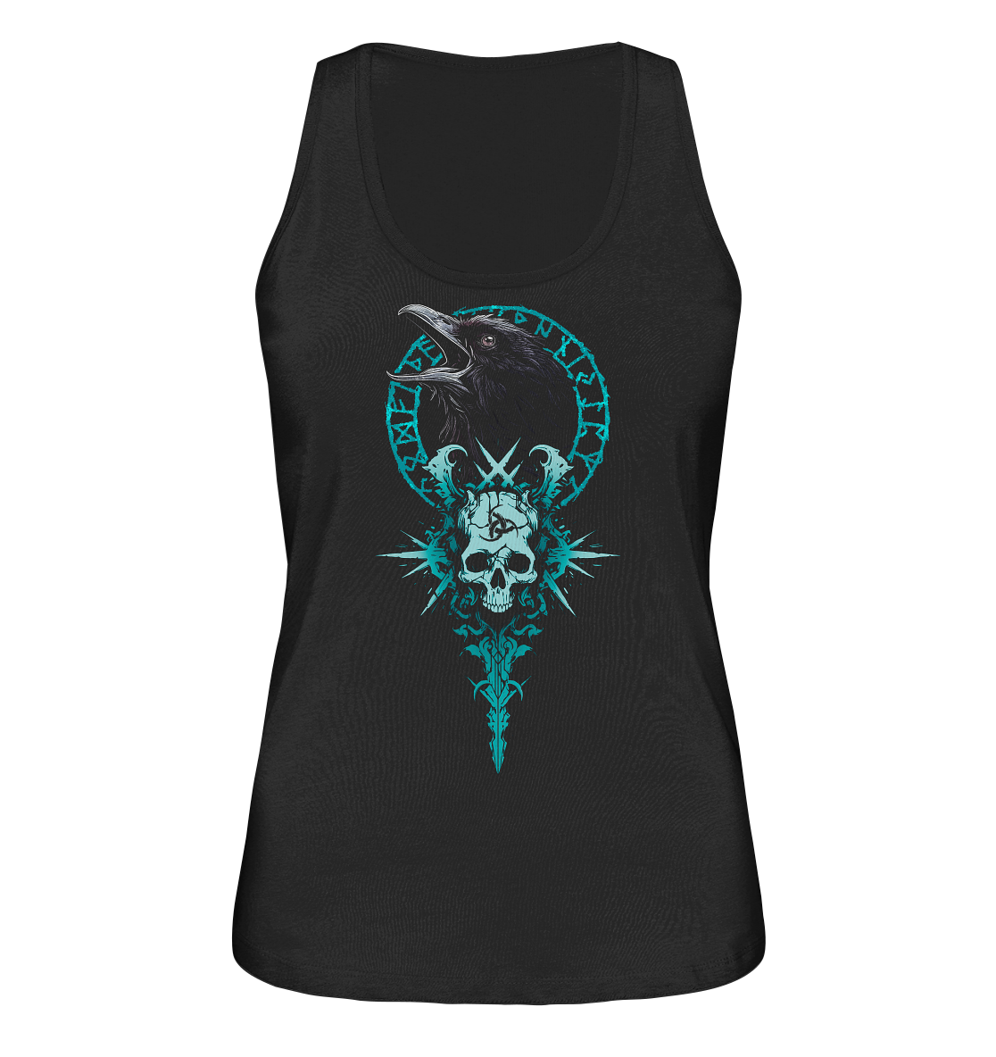 Rabe Valknut  Schädel - Ladies Organic Tank-Top