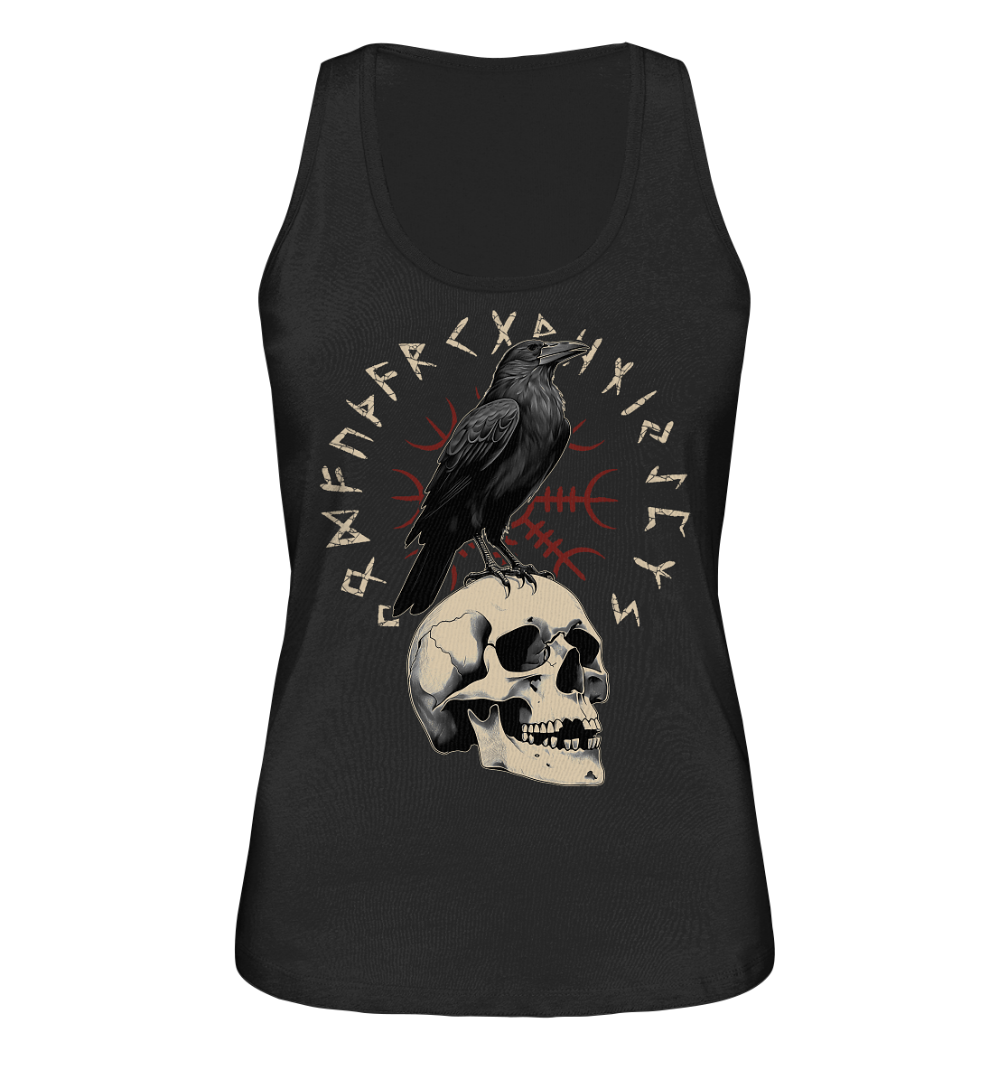 Rabe Schädel Futhark - Ladies Organic Tank-Top