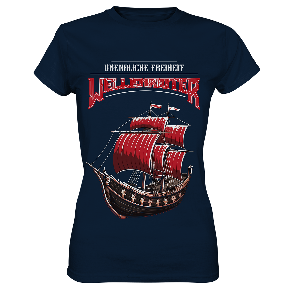 Wellenreiter Wikingerschiff  - Ladies Premium Shirt