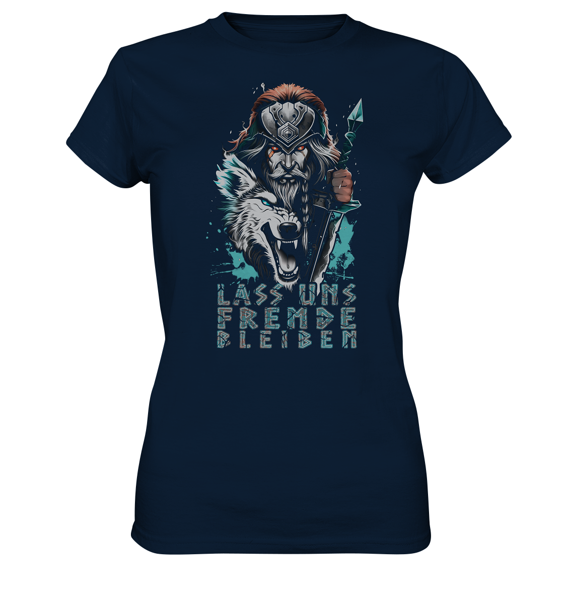 Wikinger Krieger Wolf - Ladies Premium Shirt