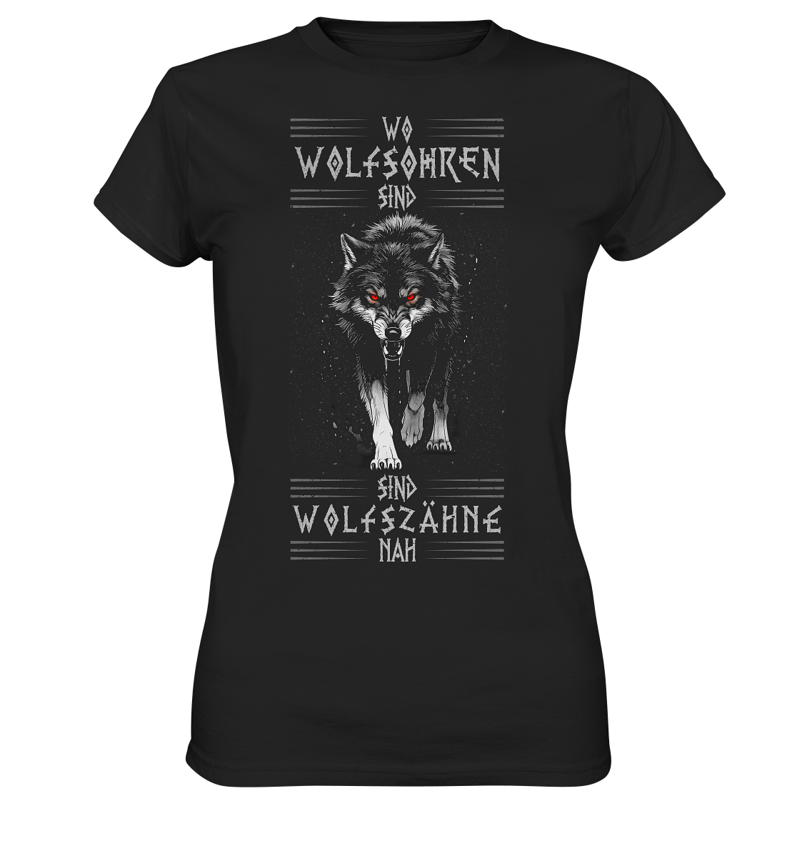 Wolfsohren Wolfszähne  - Ladies Premium Shirt