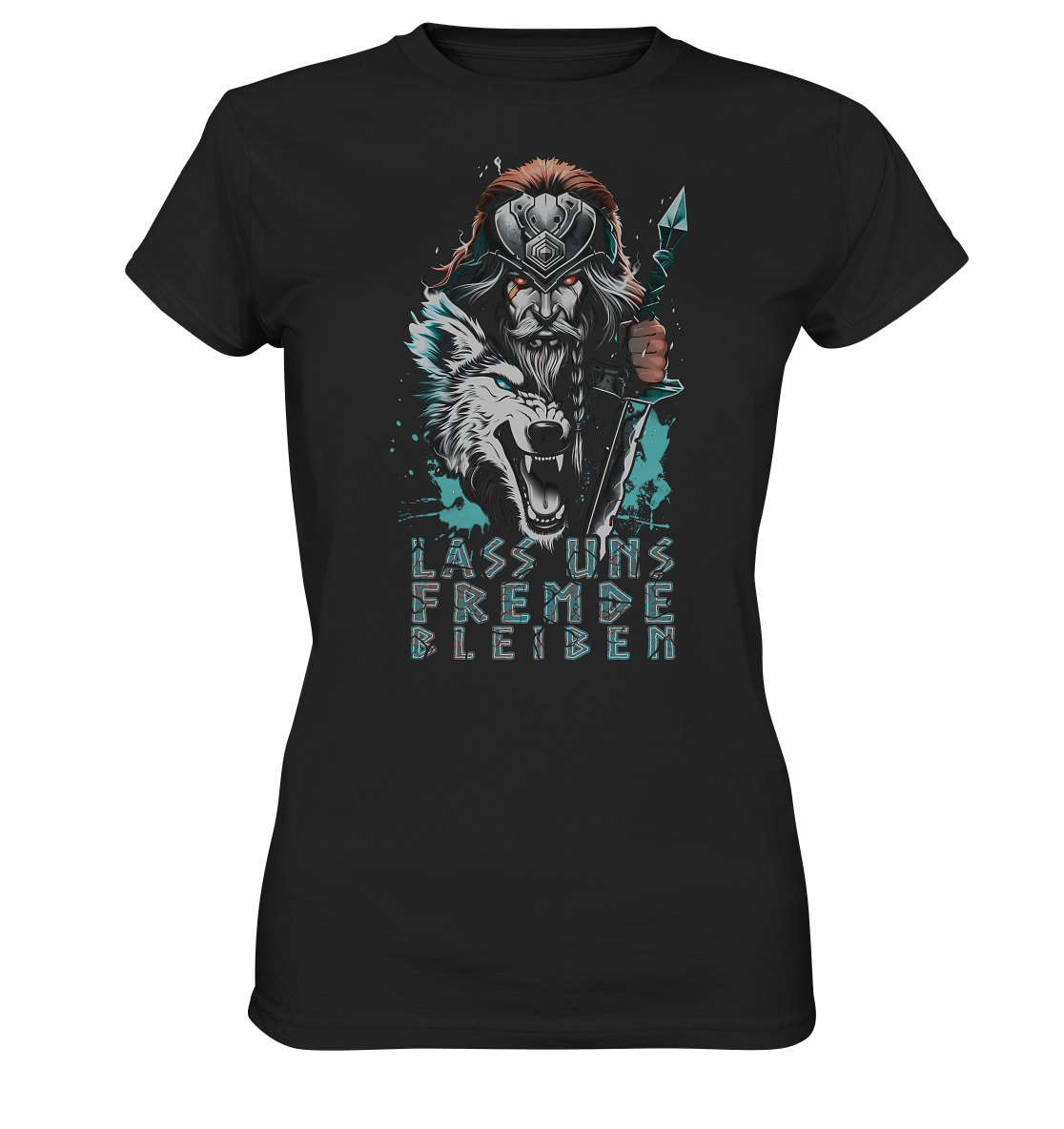 Wikinger Krieger Wolf - Ladies Premium Shirt