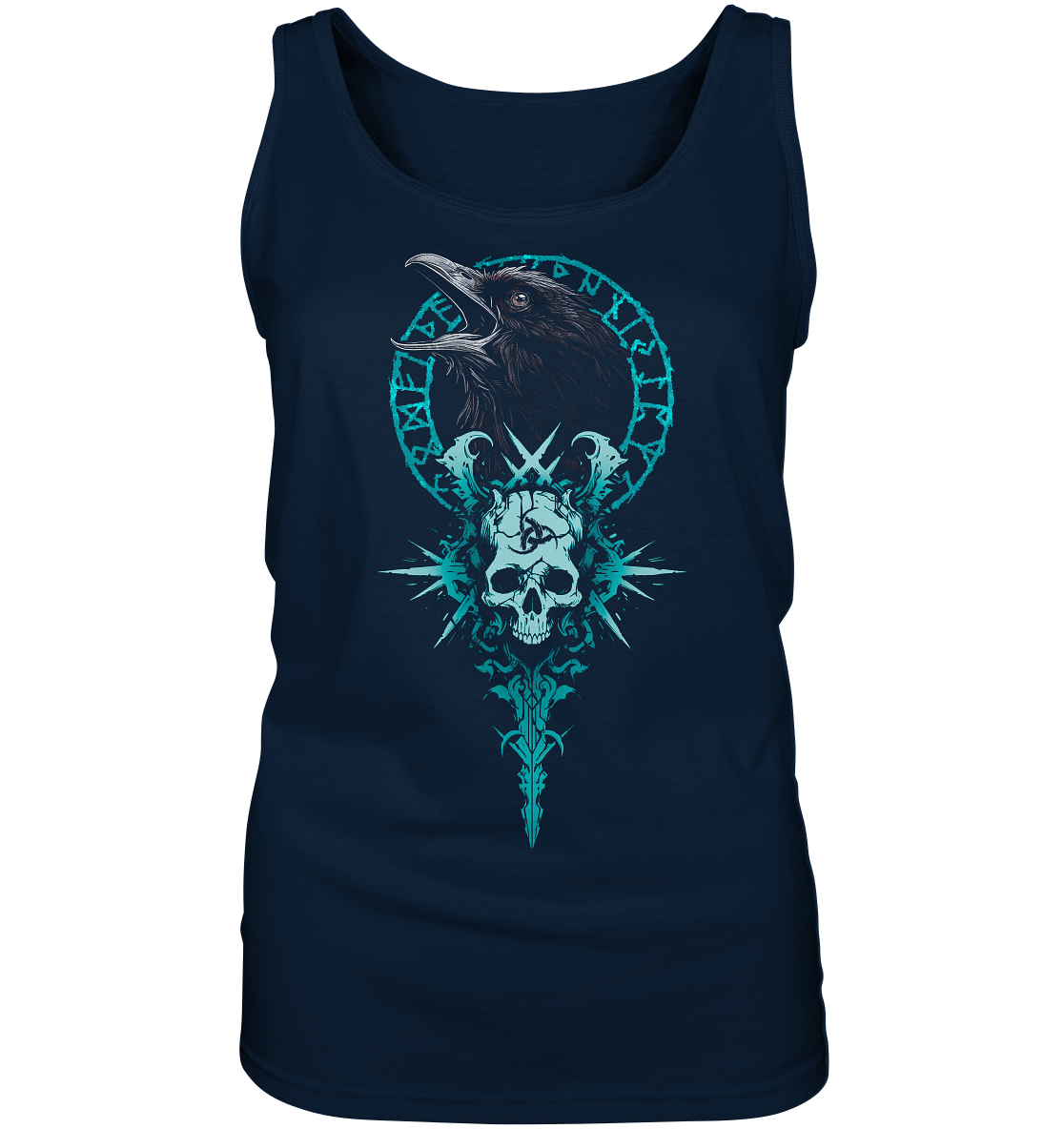 Rabe Valknut  Schädel - Ladies Tank-Top