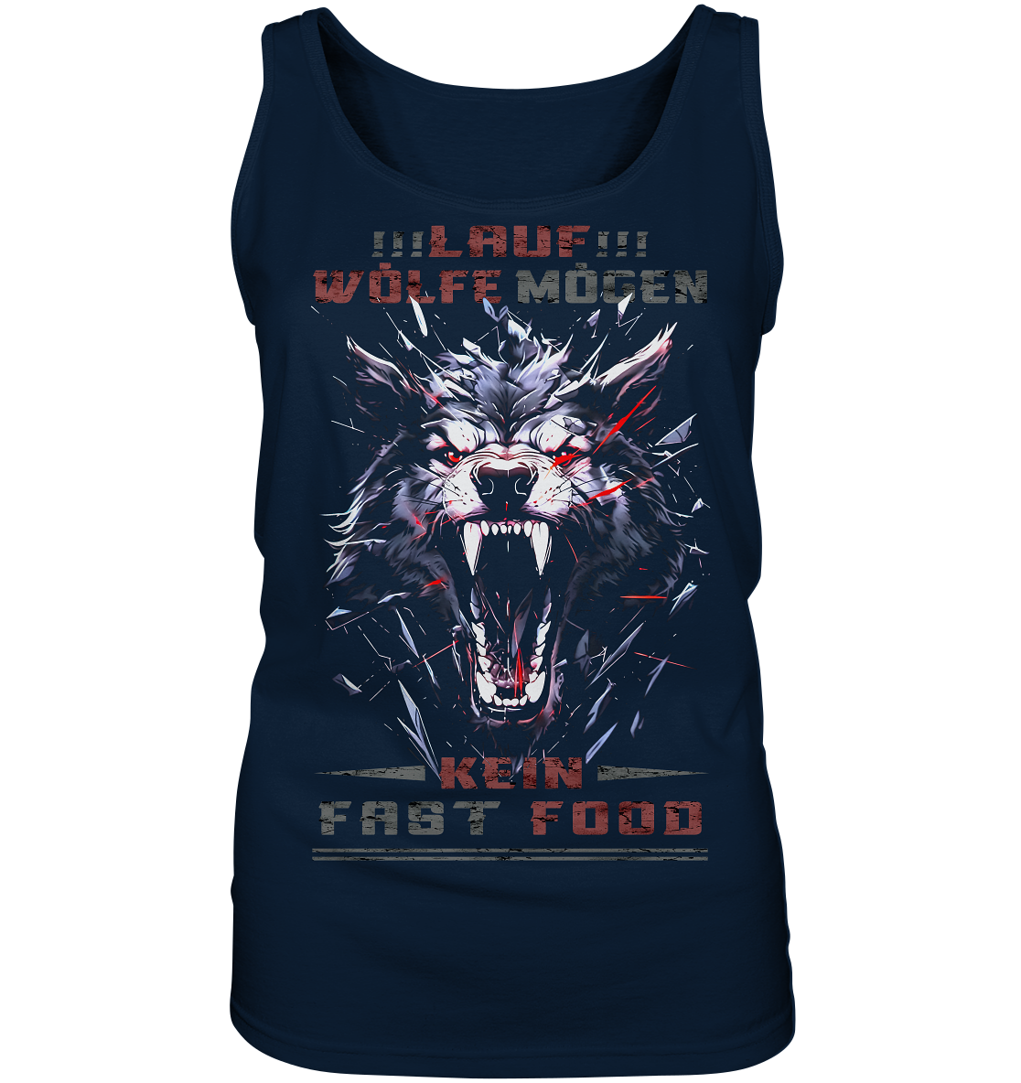 Lauf!!! Wölfe Mögen Kein Fast Food - Ladies Tank-Top