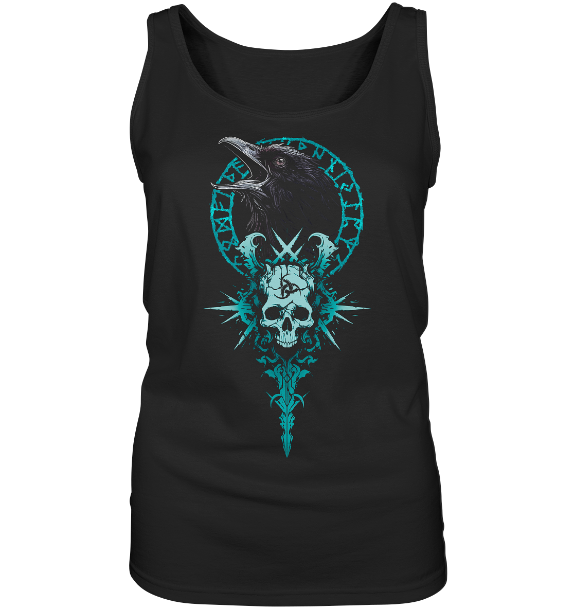 Rabe Valknut  Schädel - Ladies Tank-Top