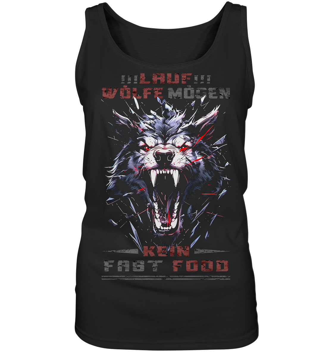 Lauf!!! Wölfe Mögen Kein Fast Food - Ladies Tank-Top