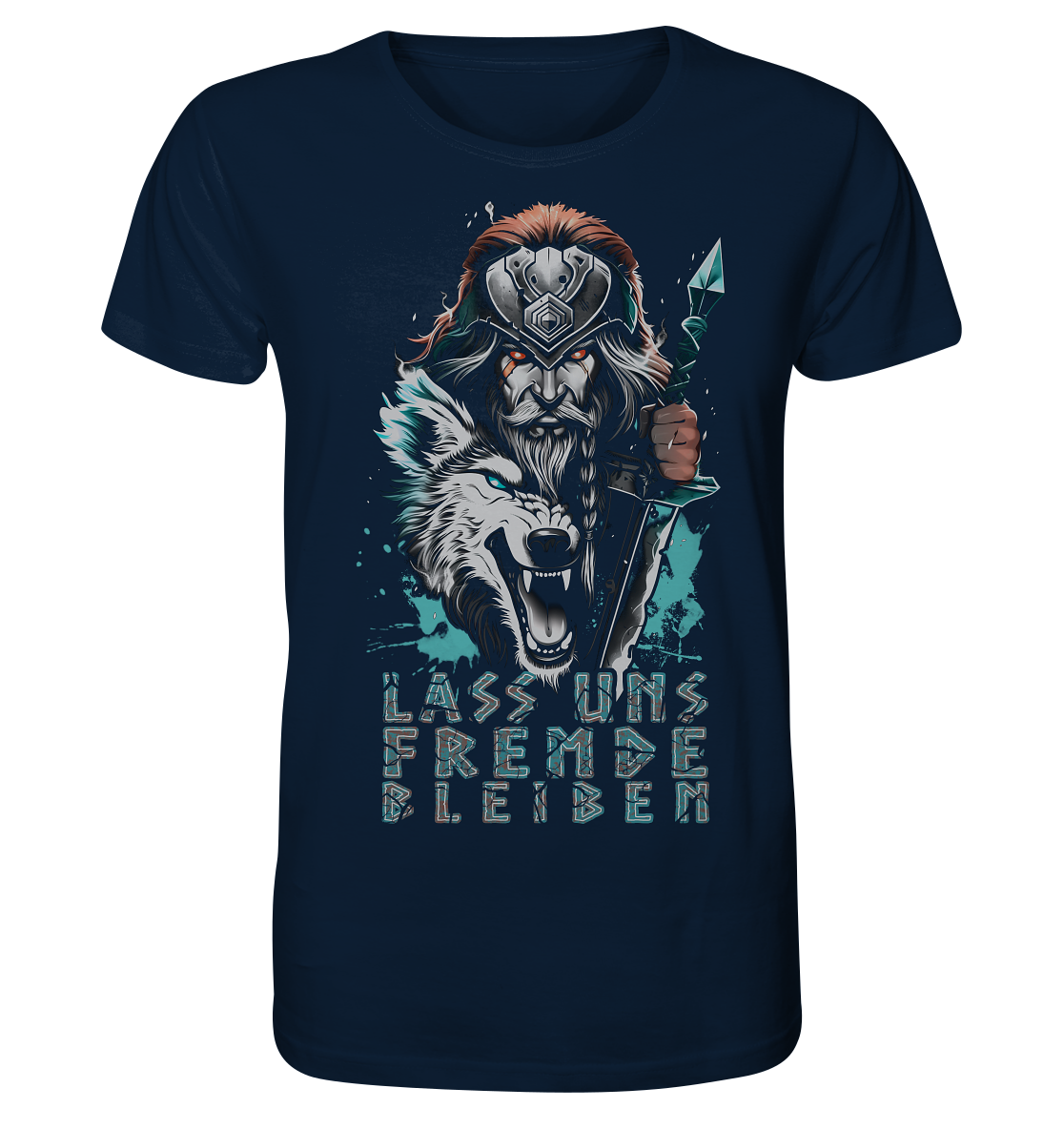 Wikinger Krieger Wolf - Organic Basic Shirt