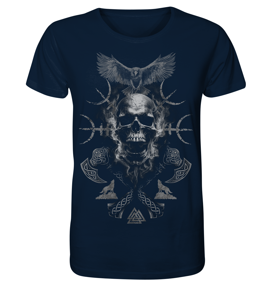 Skull Aegishjalmur - Organic Basic Shirt