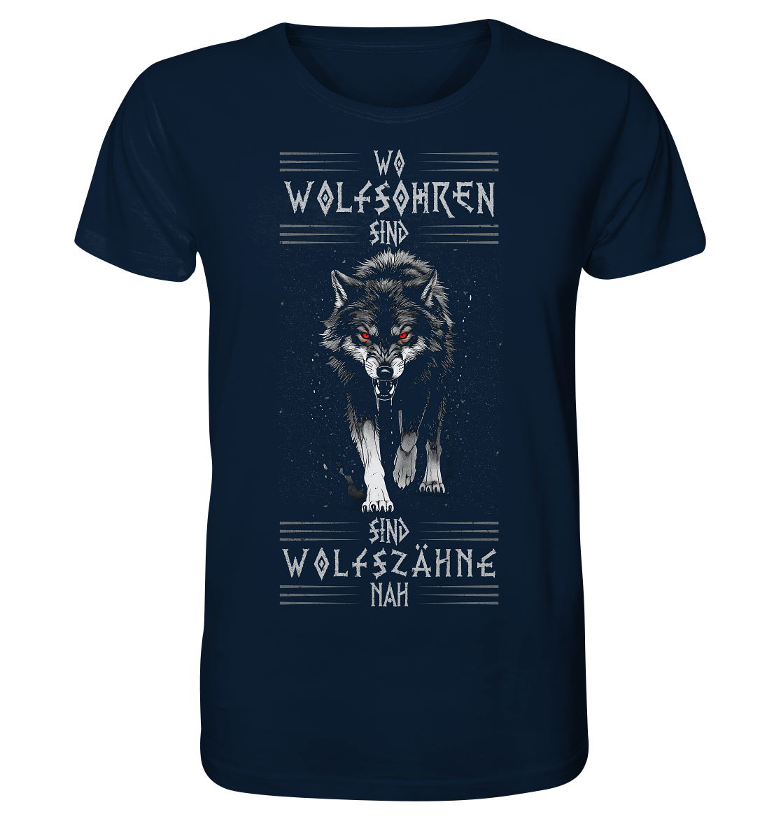 Wolfsohren Wolfszähne  - Organic Basic Shirt