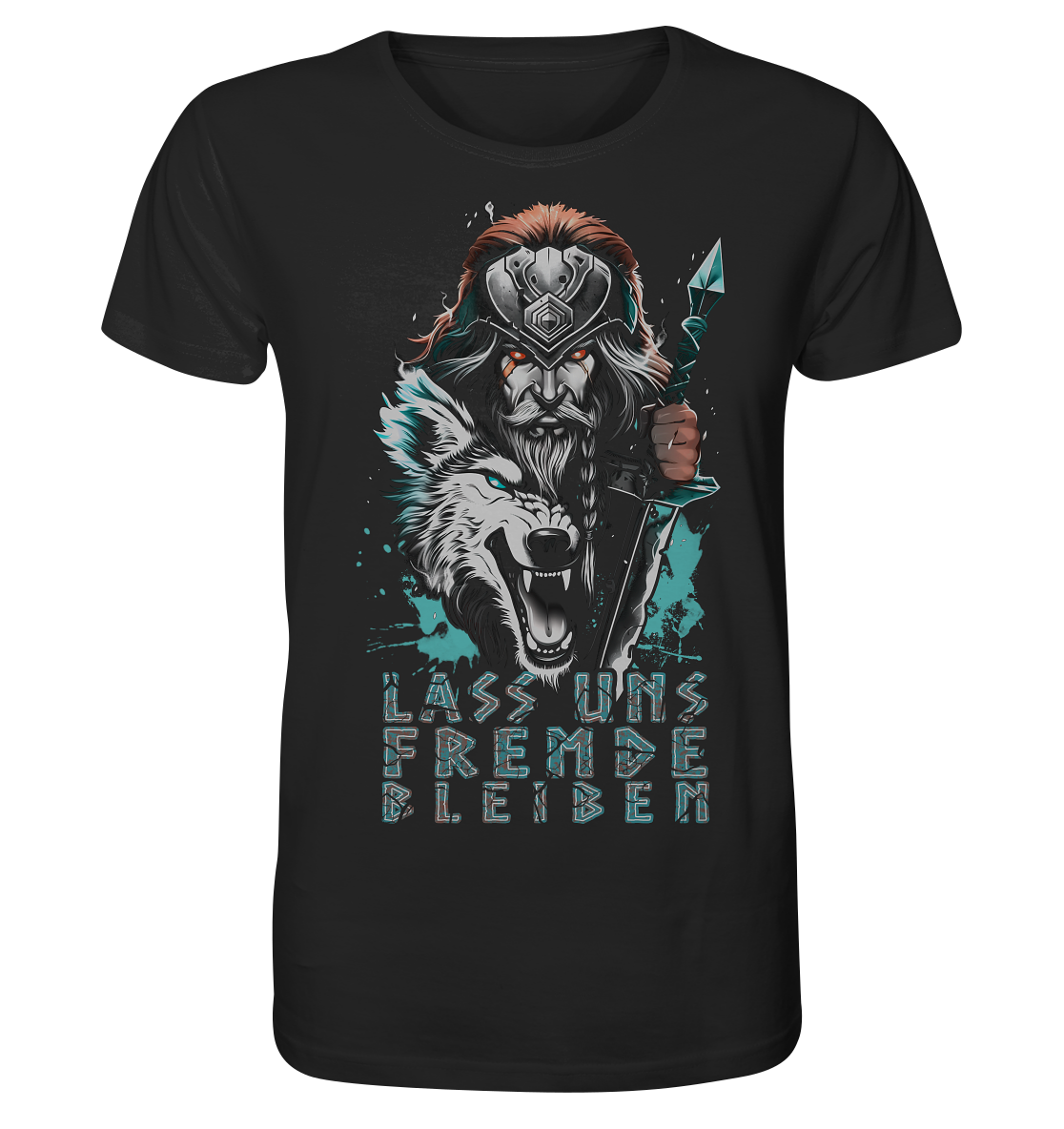 Wikinger Krieger Wolf - Organic Basic Shirt