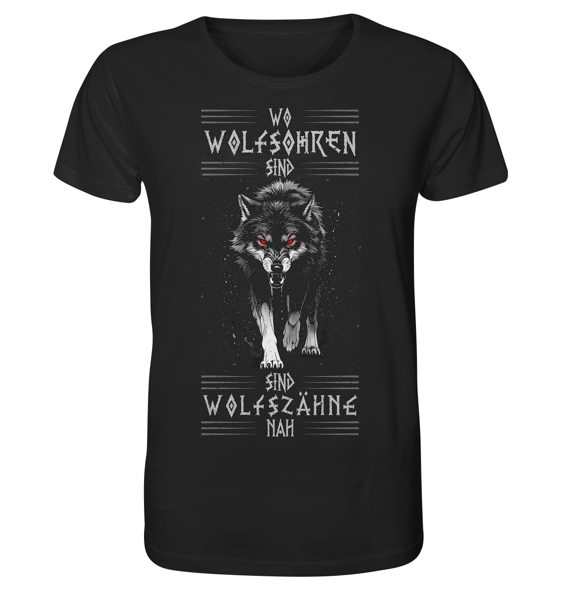 Wolfsohren Wolfszähne  - Organic Basic Shirt