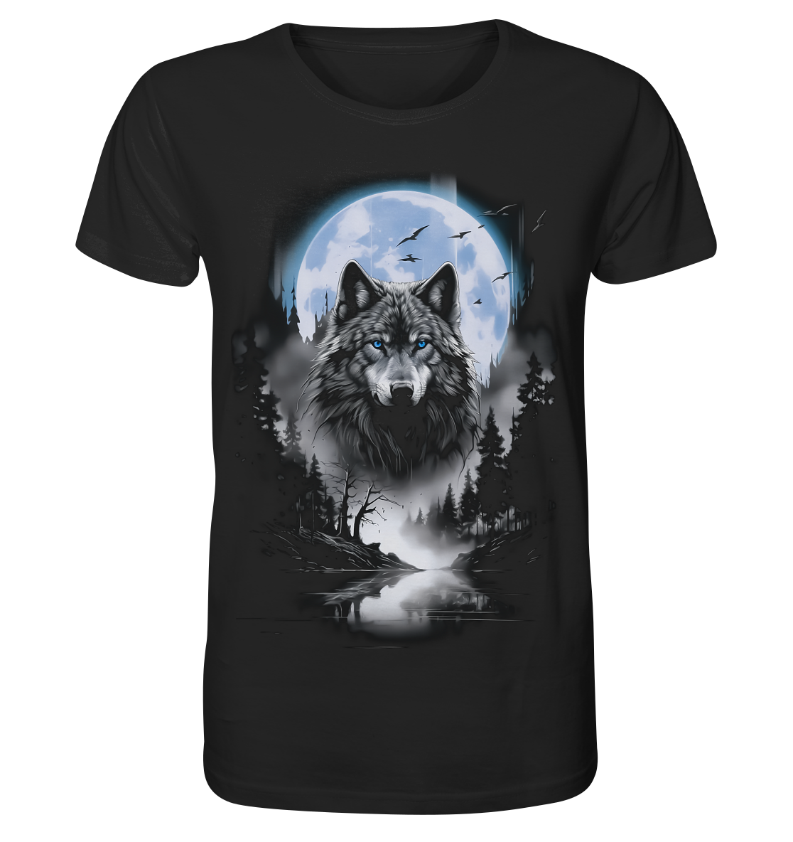 Wolf in Freier Natur - Organic Basic Shirt