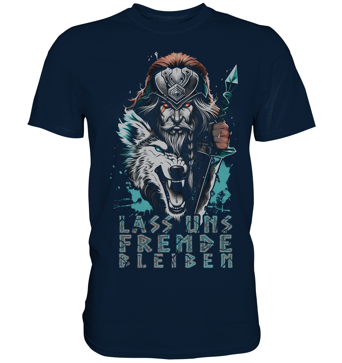 Wikinger Krieger Wolf - Premium Shirt