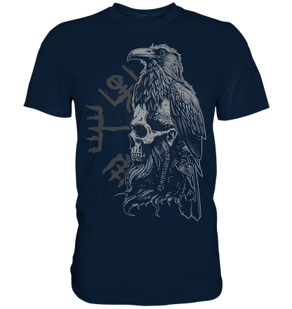 Rabe Schädel Vegvisir - Premium Shirt