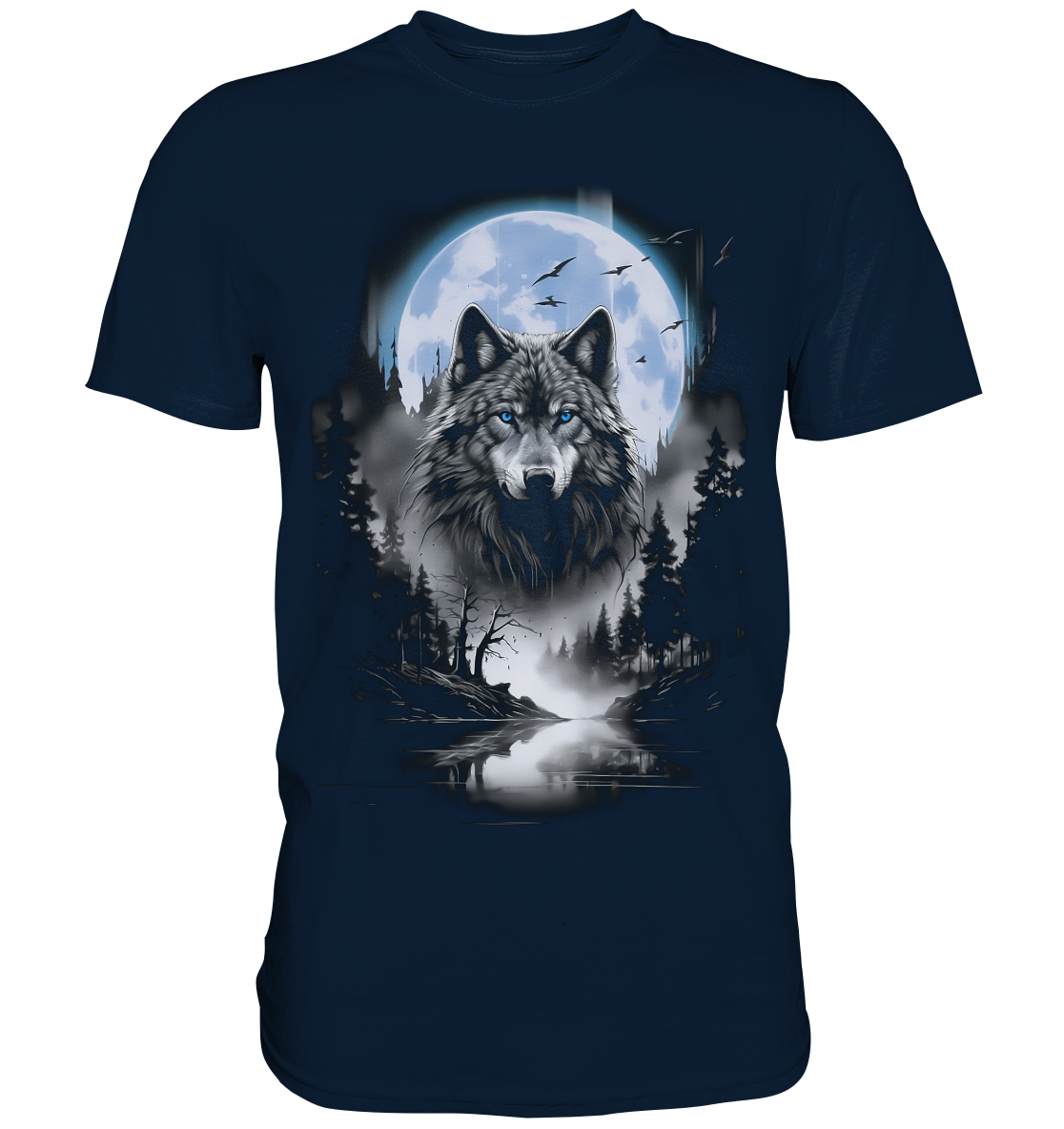 Wolf in Freier Natur - Premium Shirt