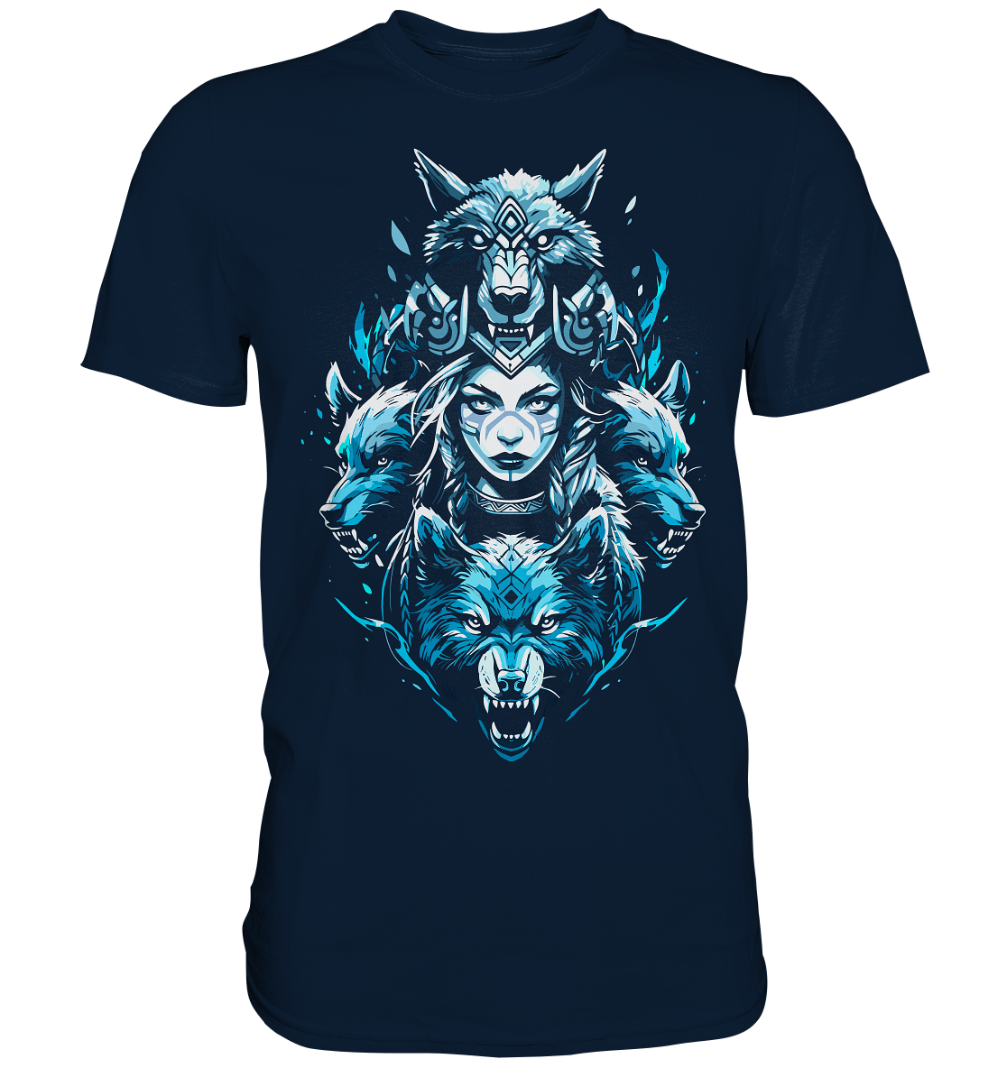 Kriegerin Wölfe - Premium Shirt