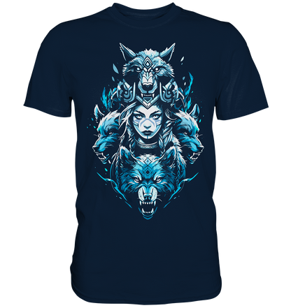 Kriegerin Wölfe - Premium Shirt