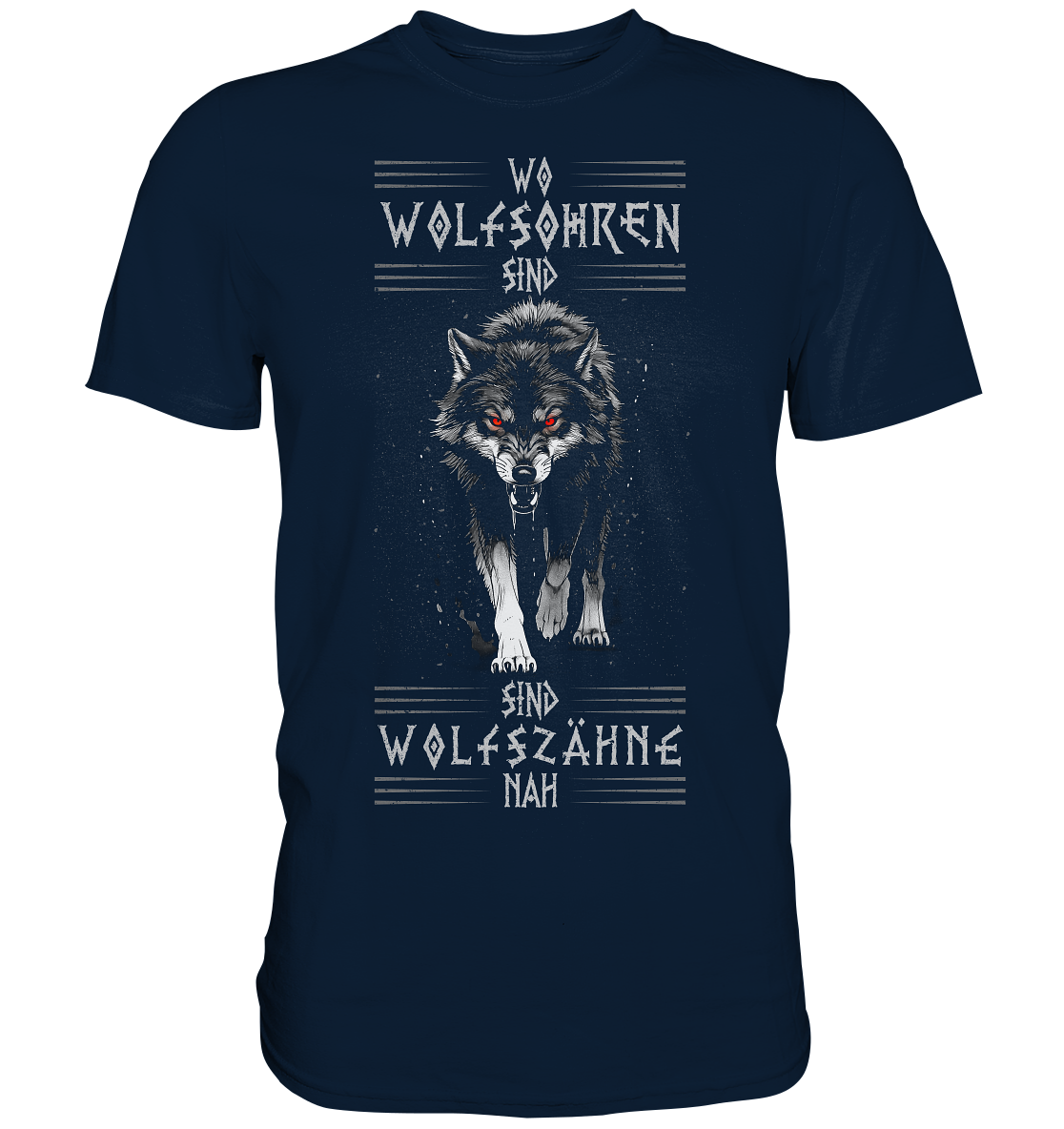 Wolfsohren Wolfszähne  - Premium Shirt