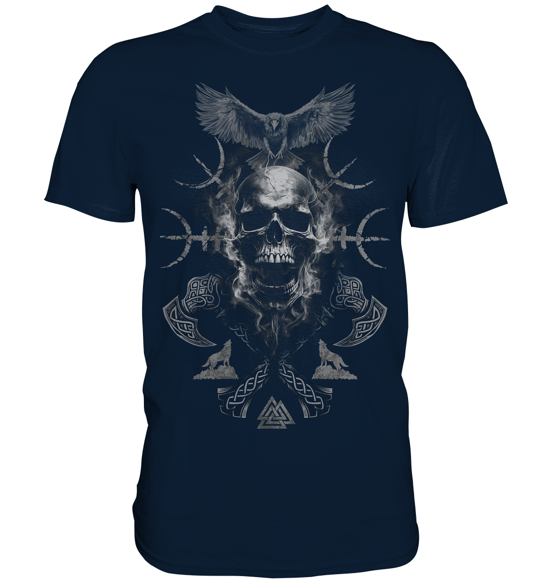 Skull Aegishjalmur - Premium Shirt