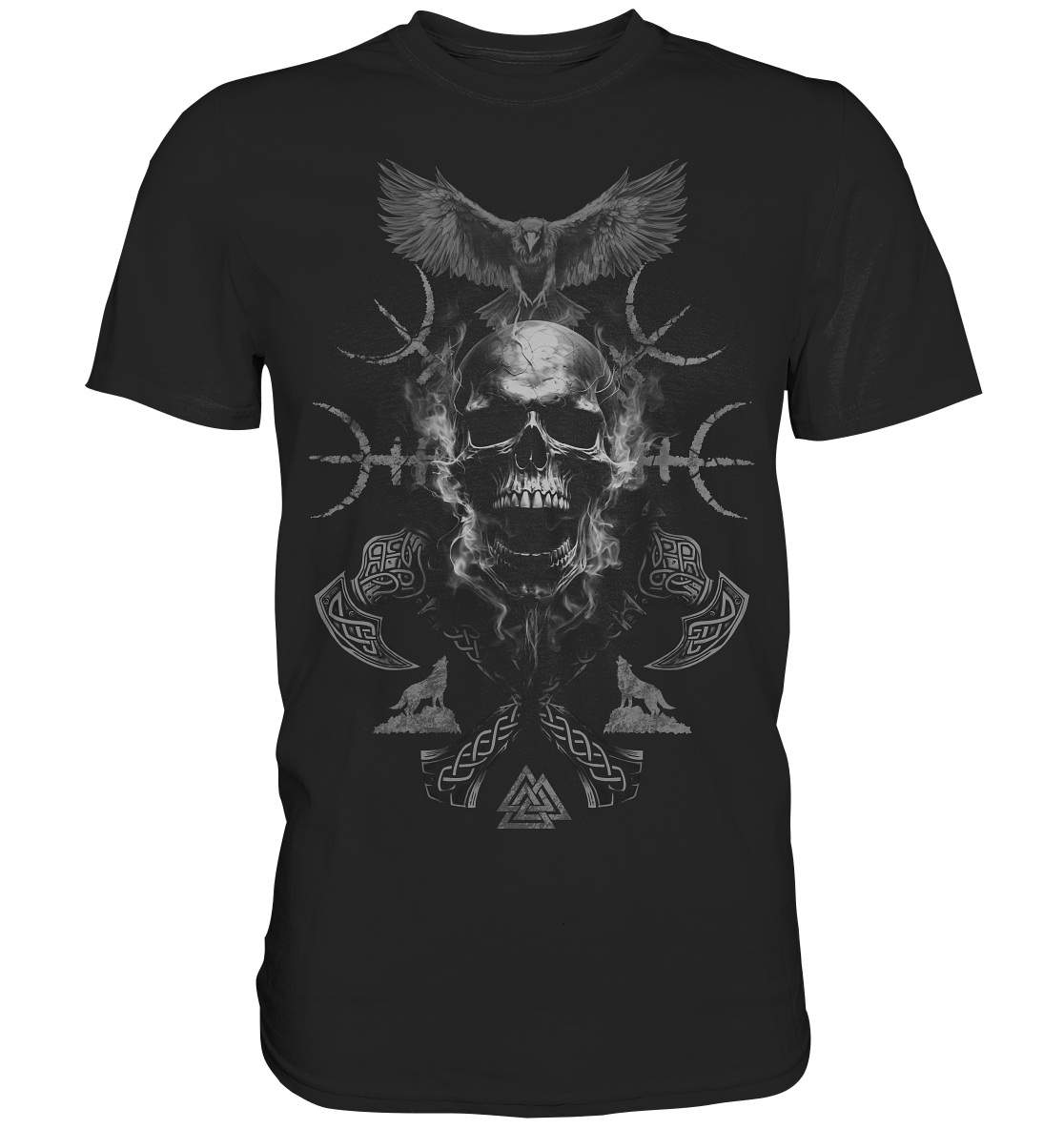 Skull Aegishjalmur - Premium Shirt