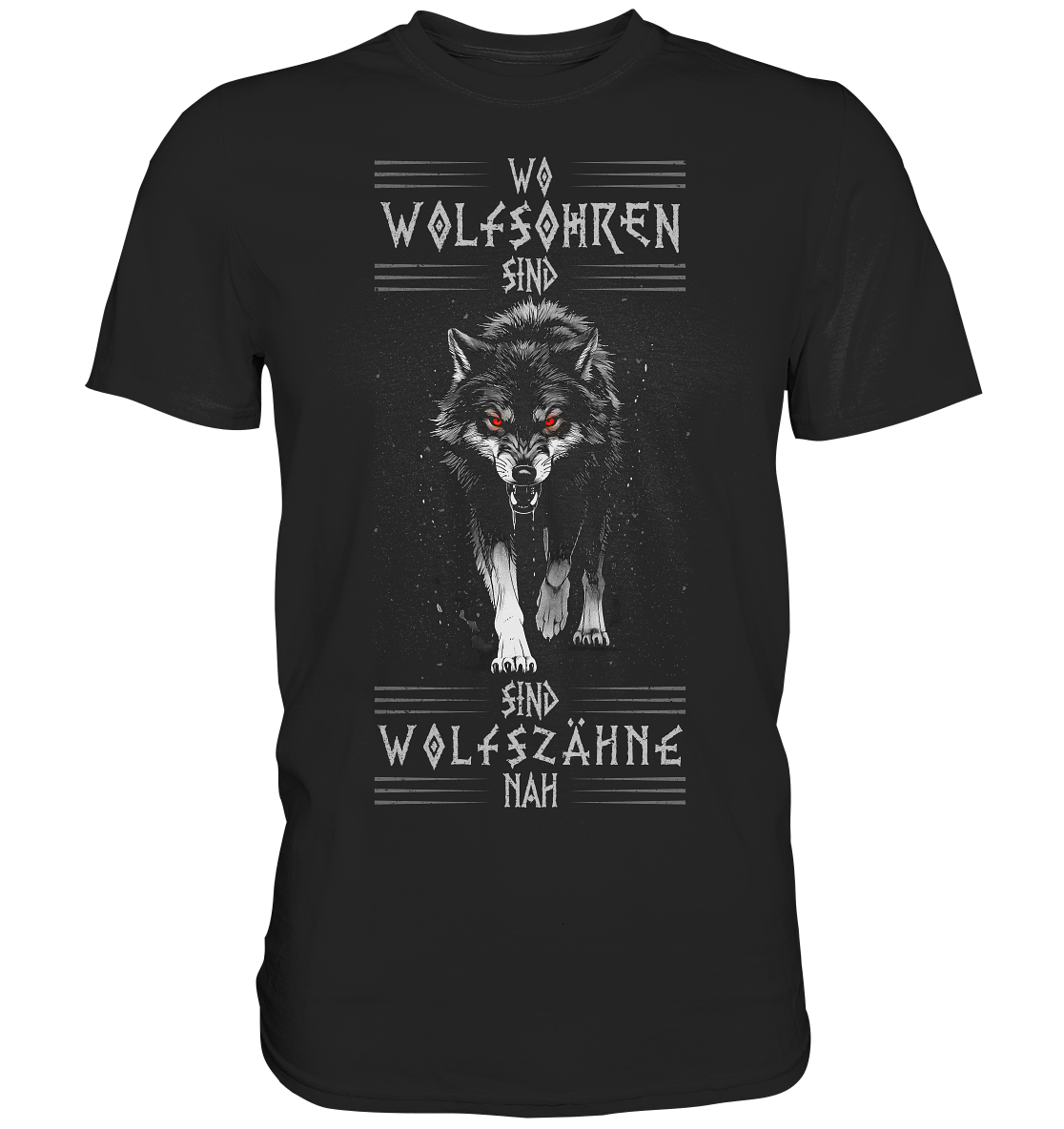 Wolfsohren Wolfszähne  - Premium Shirt