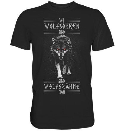 Wolfsohren Wolfszähne  - Premium Shirt