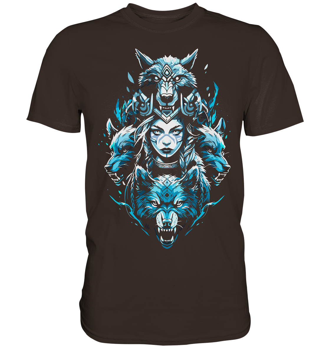 Kriegerin Wölfe - Premium Shirt