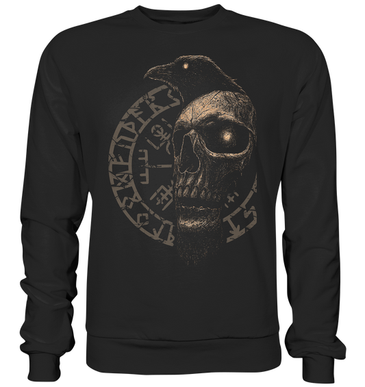 Rabe, Schädel, Vegvisir - Premium Sweatshirt