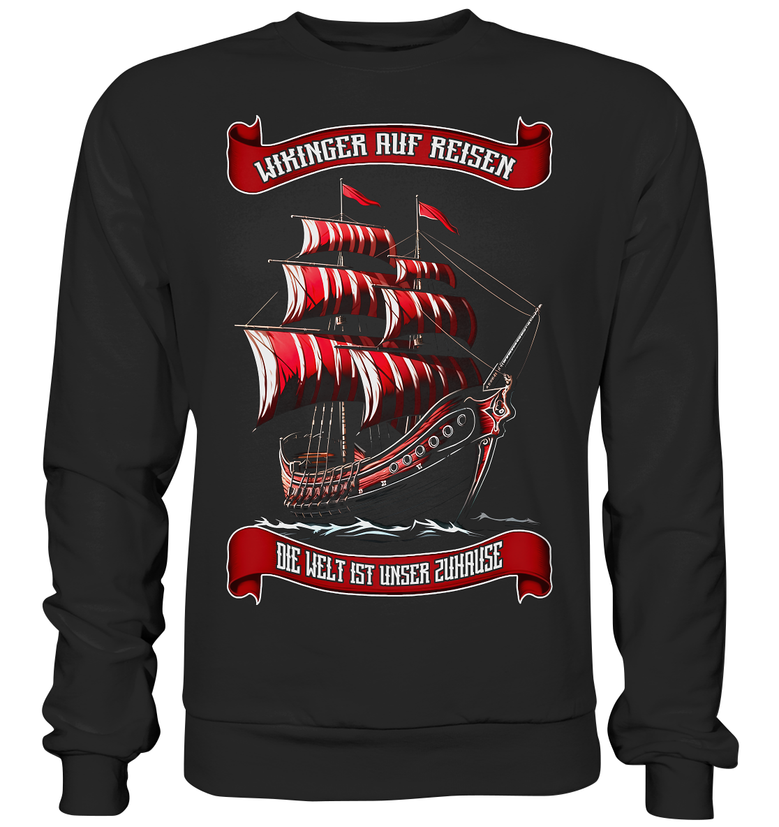 Wikingerschiff   - Premium Sweatshirt