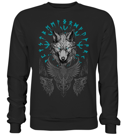 Wolf Vegvisir - Premium Sweatshirt