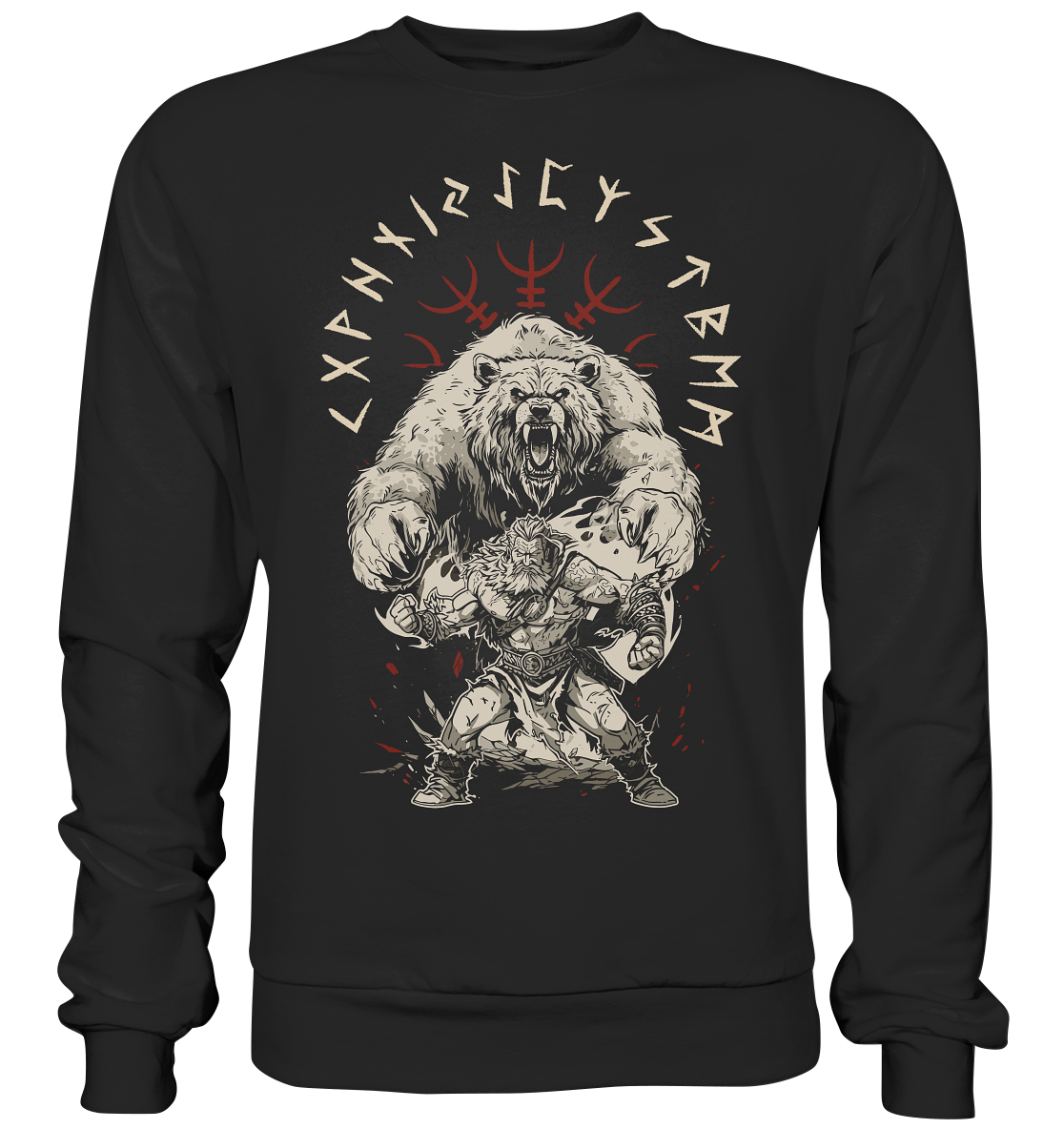 Wikinger Bär Aegishjalmur - Premium Sweatshirt