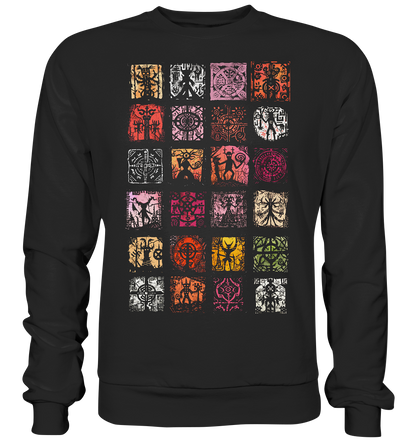 Abstrakte Nordische Symbole  - Premium Sweatshirt