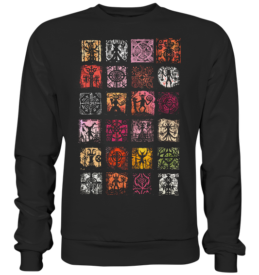 Abstrakte Nordische Symbole  - Premium Sweatshirt