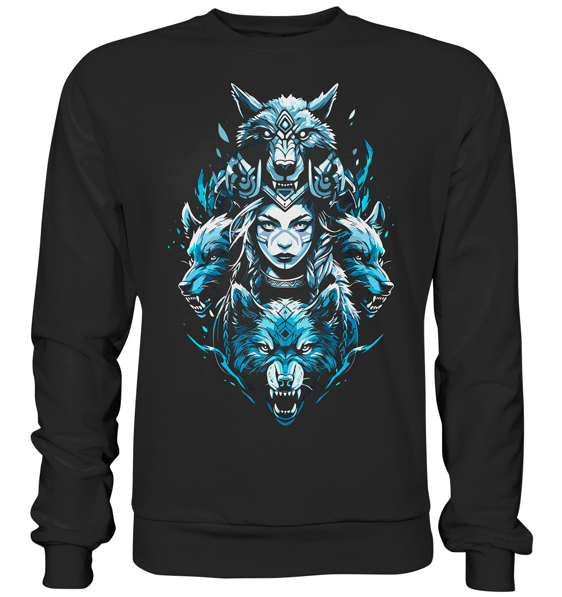 Kriegerin Wölfe - Premium Sweatshirt