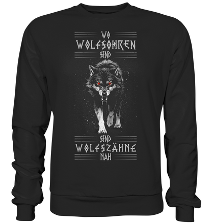 Wolfsohren Wolfszähne  - Premium Sweatshirt