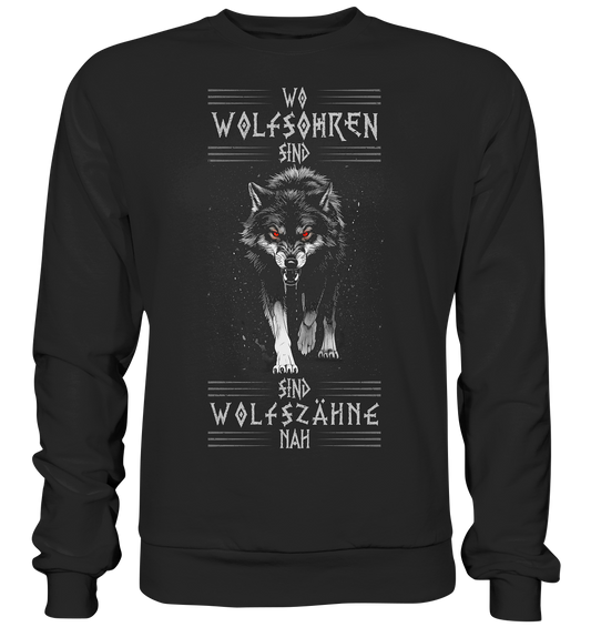 Wolfsohren Wolfszähne  - Premium Sweatshirt