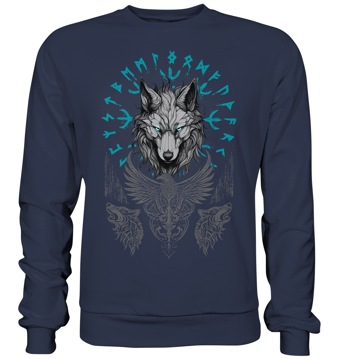 Wolf Vegvisir - Premium Sweatshirt