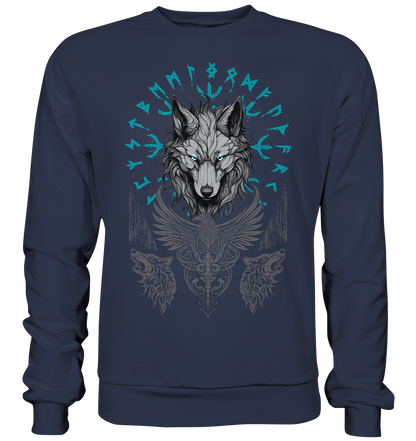 Wolf Vegvisir - Premium Sweatshirt