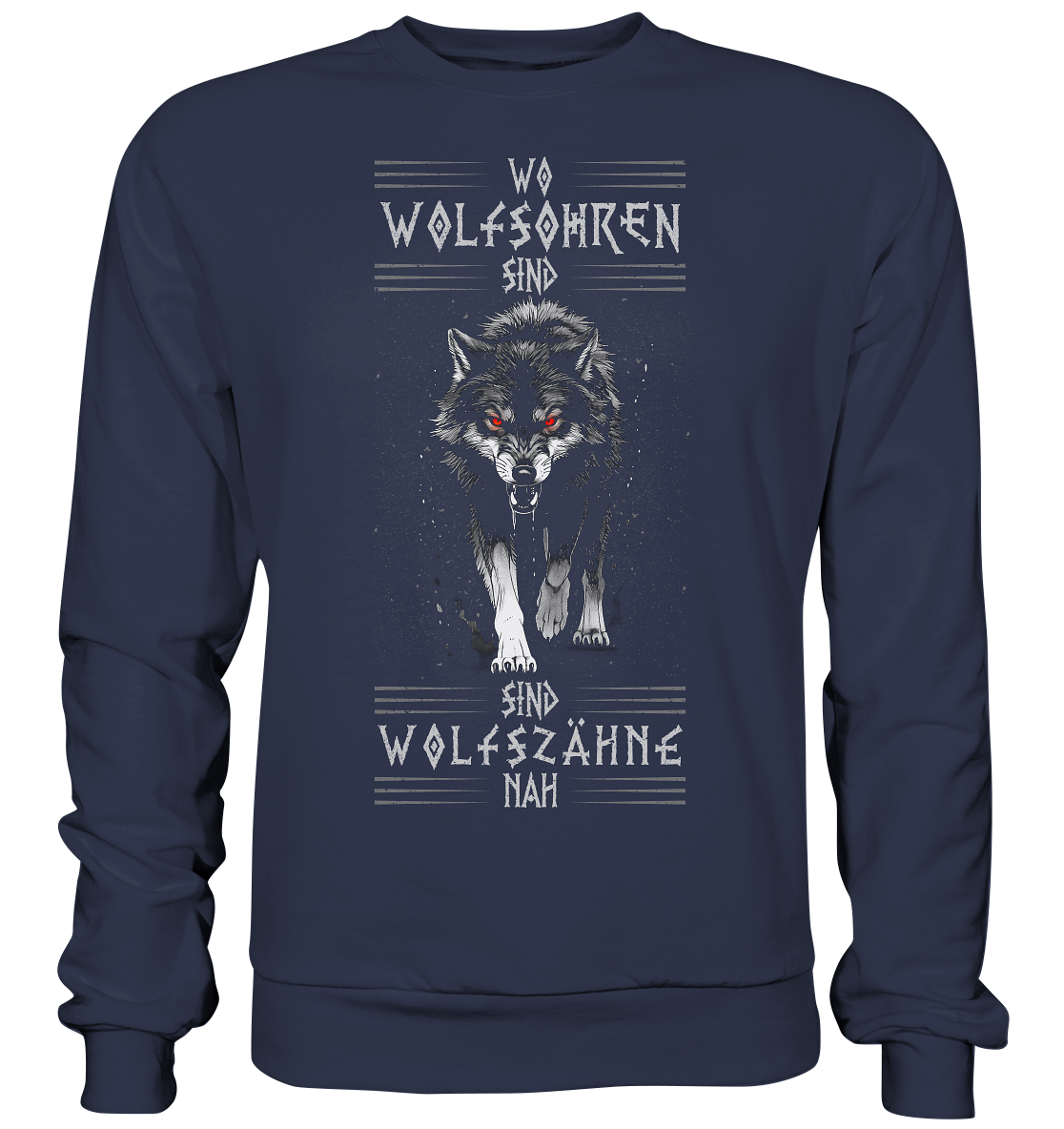 Wolfsohren Wolfszähne  - Premium Sweatshirt