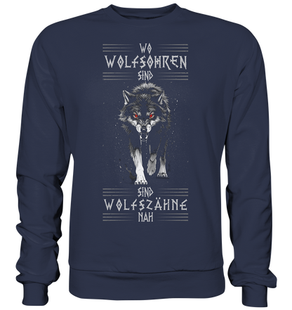 Wolfsohren Wolfszähne  - Premium Sweatshirt