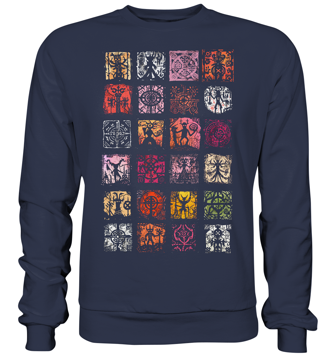 Abstrakte Nordische Symbole  - Premium Sweatshirt