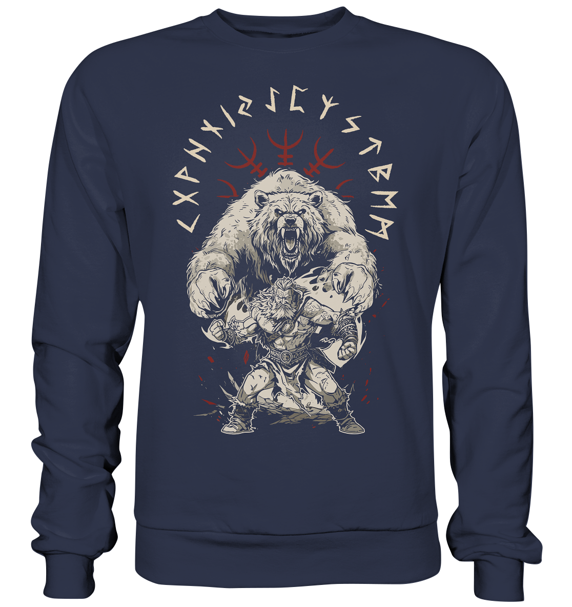 Wikinger Bär Aegishjalmur - Premium Sweatshirt