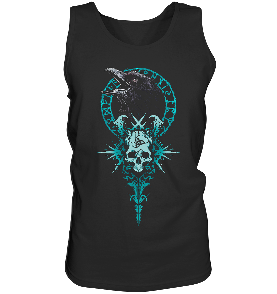 Rabe Valknut  Schädel - Tank-Top