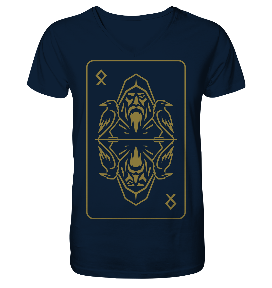 Runen Karte Odin - V-Neck Shirt