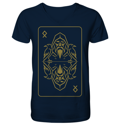 Runen Karte Odin - V-Neck Shirt