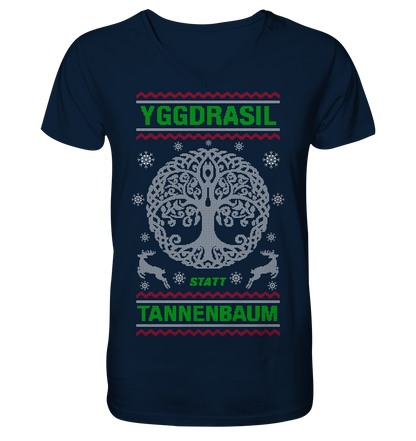 Yggdrasil Statt Tannenbaum - V-Neck Shirt