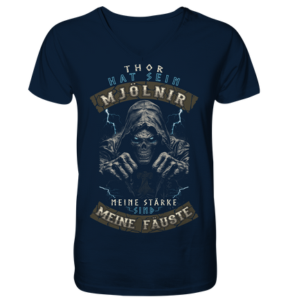 Meine Stärke Sind Meine Fäuste - V-Neck Shirt