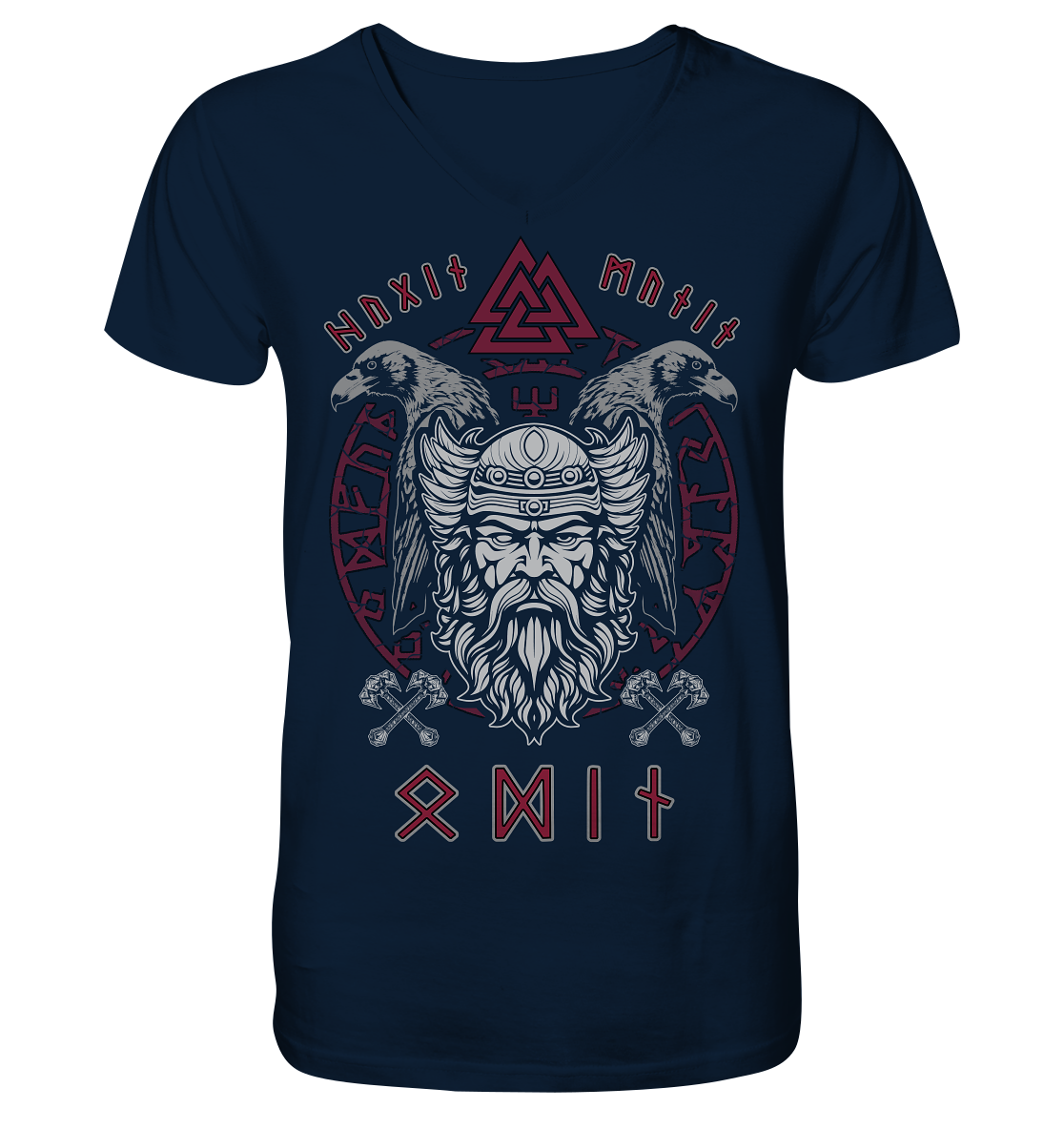 Odin Hugin Munin - V-Neck Shirt