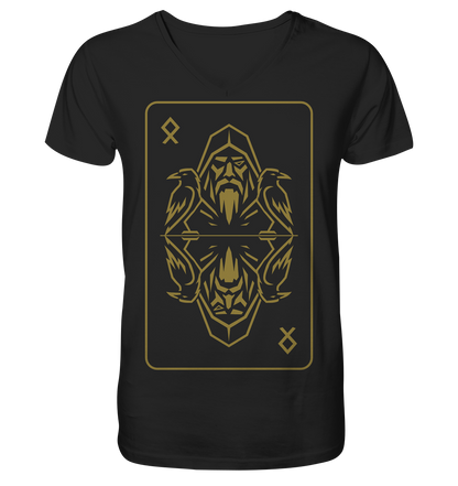 Runen Karte Odin - V-Neck Shirt