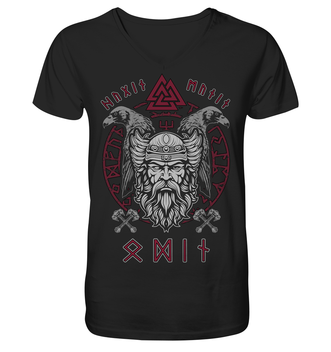 Odin Hugin Munin - V-Neck Shirt